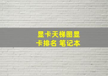 显卡天梯图显卡排名 笔记本